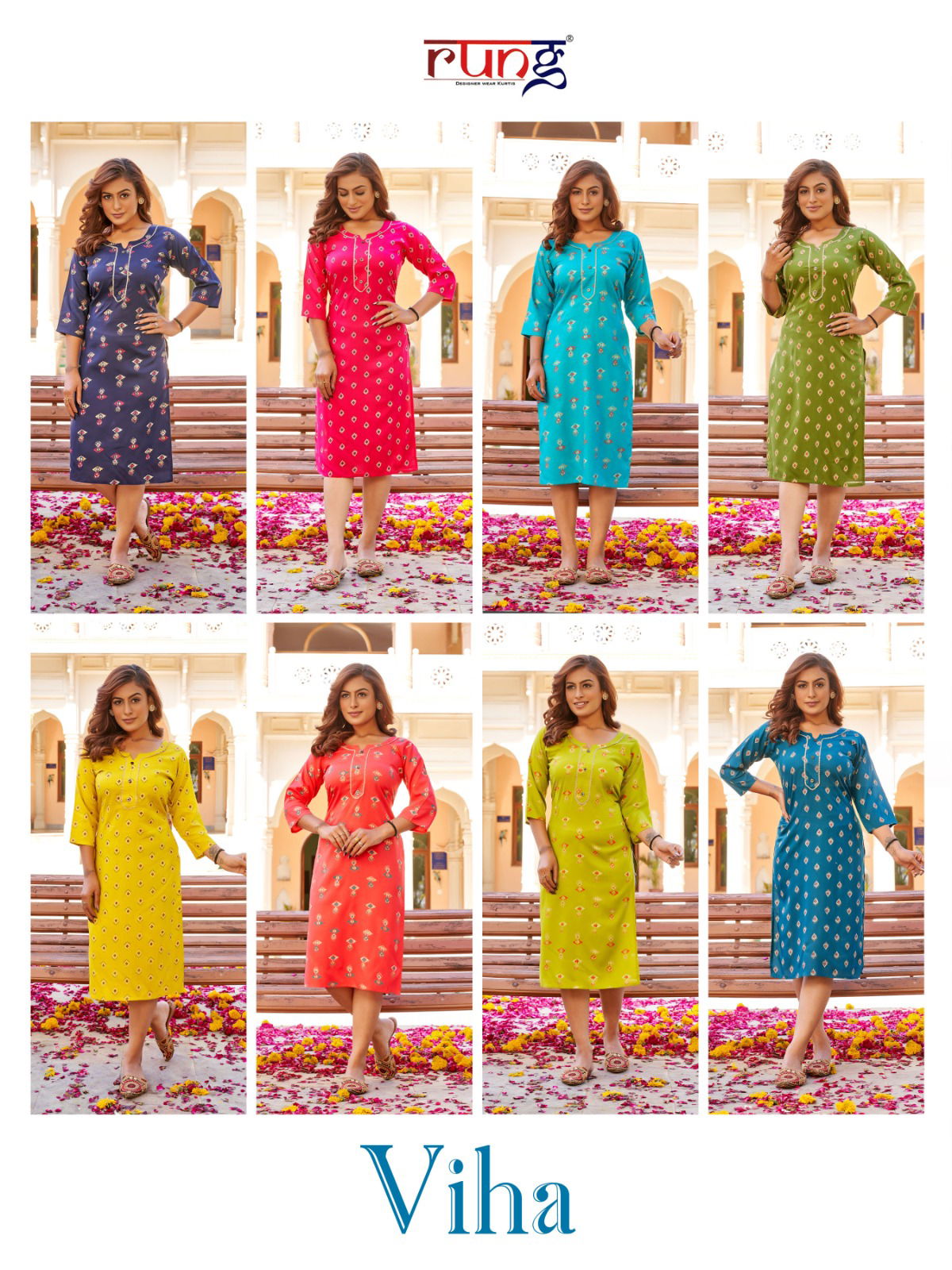 Viha By Rung Casual Printed Kurtis Wholesale Clothing Suppliers In India
